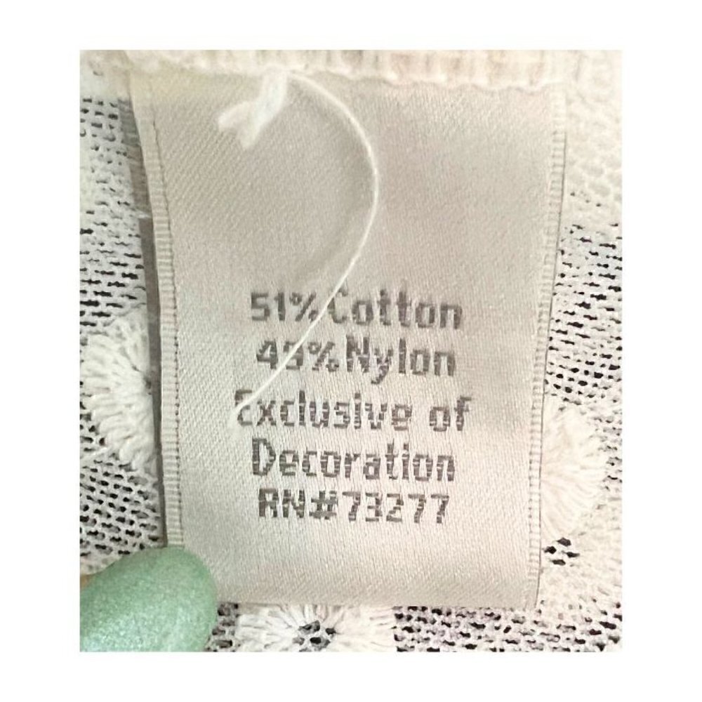 Lauren Conrad LC White Lace Black Ribbon Swiss Dot Sleeveless Top (Womens S) - Picture 9 of 10